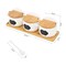 3pcs Condiment Jar Spice Containers with Bamboo Lids and Spoon Seasoning Pots